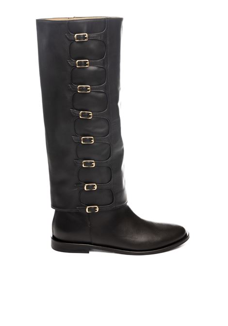 Black leather boot WO MILANO | W341VIT-NERO